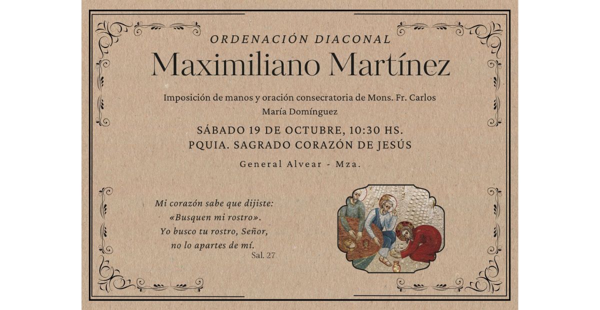 Ordenación Diaconal de Maximiliano Martínez